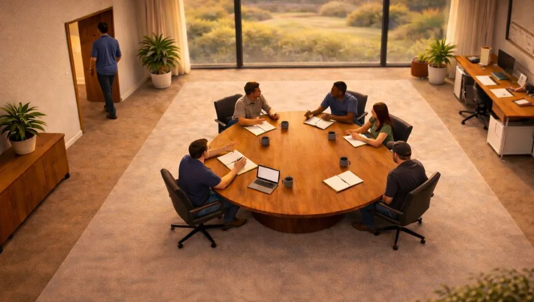 The facilitator leaves the room and the team continue to work